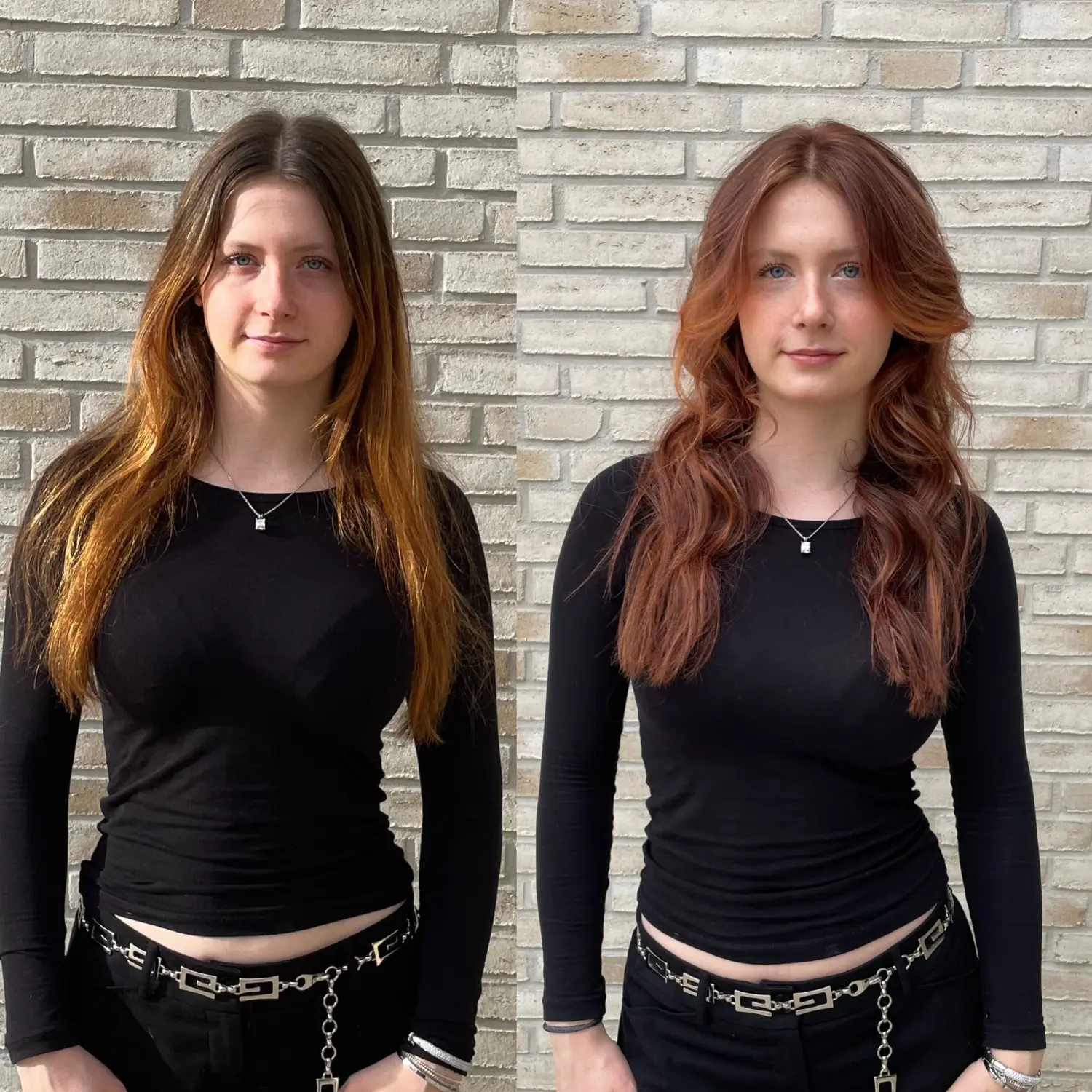Vor und nach dem Haarschnitt von Evas Lockenbude
