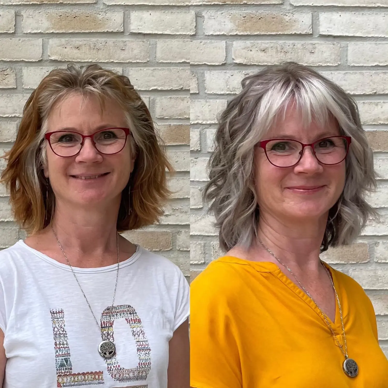 Vor und nach dem Haarschnitt von Evas Lockenbude