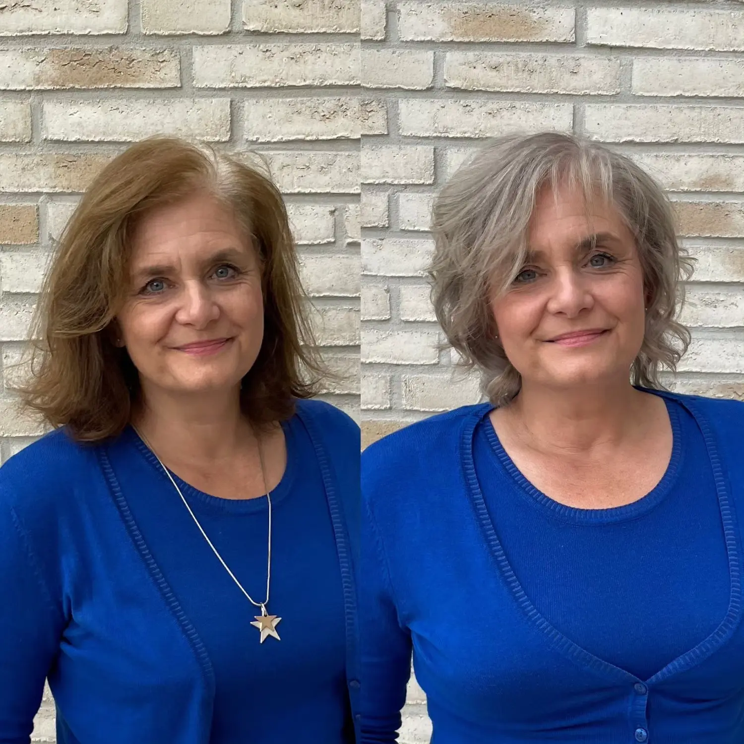 Vor und nach dem Haarschnitt von Evas Lockenbude