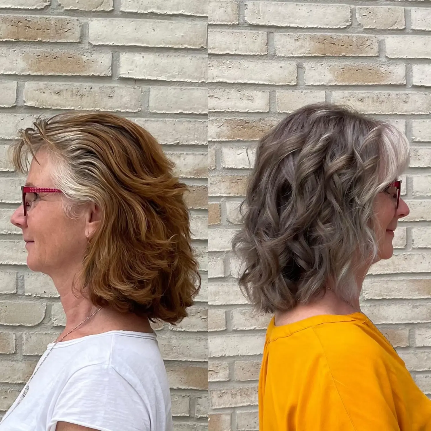Vor und nach dem Haarschnitt von Evas Lockenbude